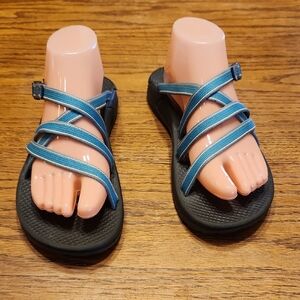 Chaco Blue and Black Women's Sandals